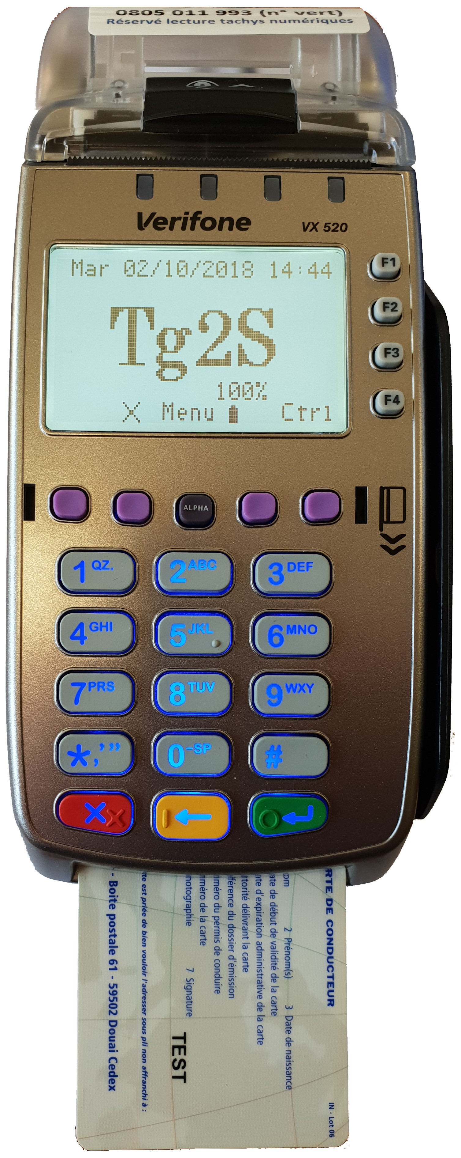 VX520 avec carte